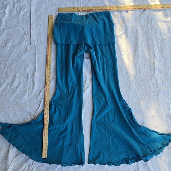 *RARE* Vintage Melodia Designs Teal Miniskirt Pants and Crop Hoodie Small S33 - Picture 8 of 15